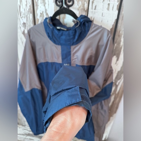 HELLY HANSEN Watertight Technology Jacket Blue/ Gray Size Large Packable - Picture 13 of 15